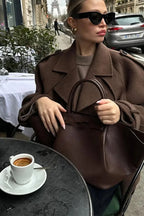 Retro Lapel Woolen Coat