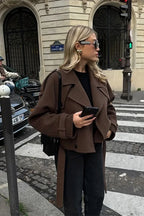 Retro Lapel Woolen Coat