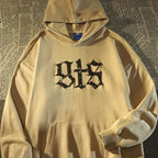Retro Large Size Gothic Print Hoodie
