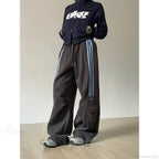 Retro Lazy Stripes Wide Leg Pants