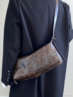 Retro PU Leather Y2K Shoulder Bag