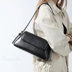 Retro Solid PU Leather Winter Shoulder Bag
