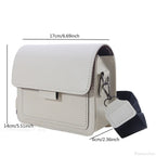 Retro Square Wide Strap Crossbody