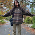 Retro Striped Knit Sweater