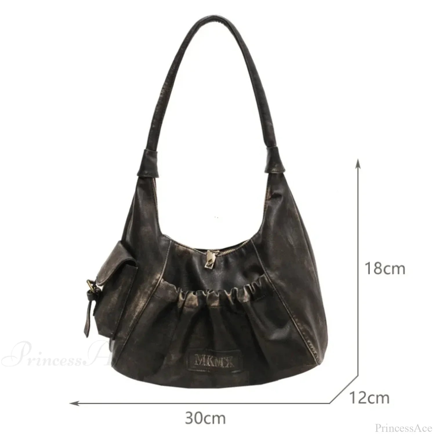 Retro Winter Leather Underarm Shoulder Bag