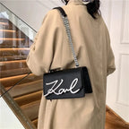 Retro Zipper Square Shoulder Tote Bag