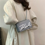 Retro Zipper Square Shoulder Tote Bag