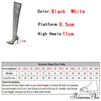 Rhinestone Fishnet Mesh Women Pumps High Heels Over-The-Knee Boots