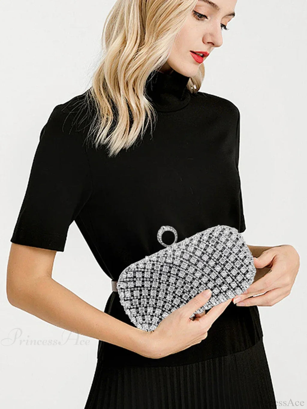 Rhinestone Square Purse Designer Shoulder Bag Evening Bag