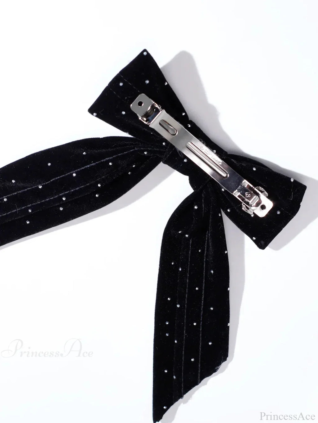 Rhinestone Velvet Black Top Clip Hair Accessory