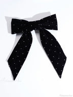 Rhinestone Velvet Black Top Clip Hair Accessory