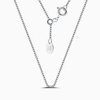 Rhodium Plated 0.6MM Box Link 18 Inch Sterling Silver Chain Necklace