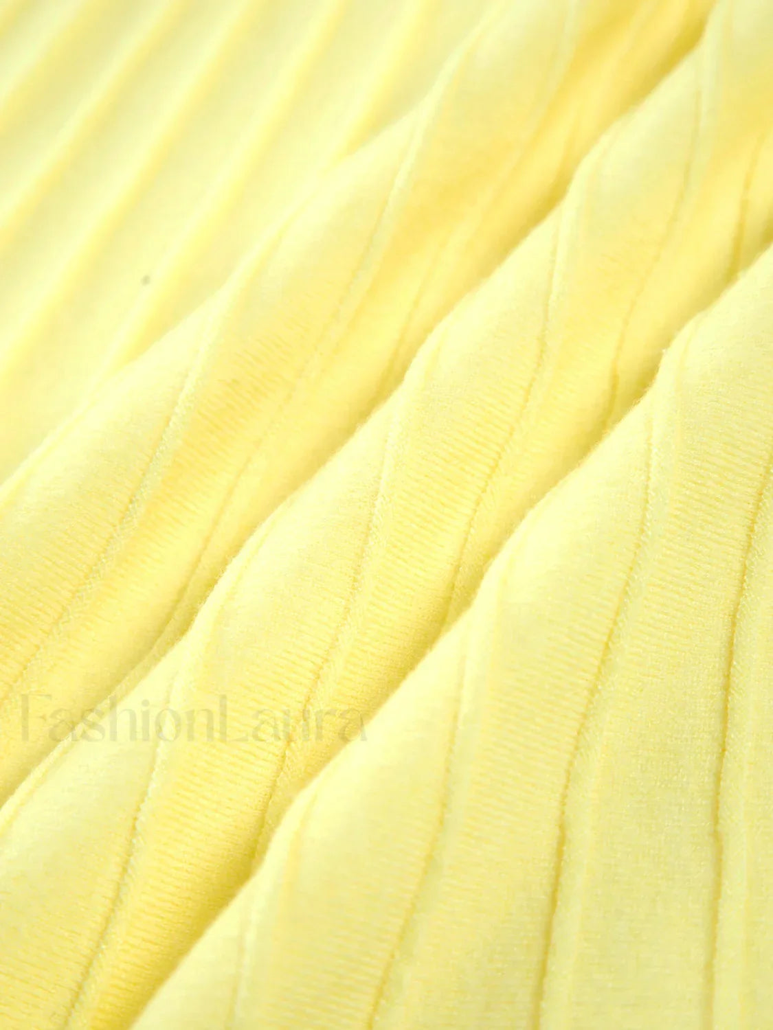Yellow Rib Midi Sundress Dress