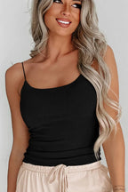 Ribbed Tank Scoop Neck Top