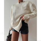 Ripped Y2K Casual Long Sleeve Sweater