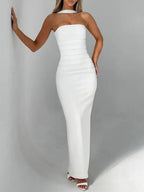 River Off Shoulder Backless Maxi Dress