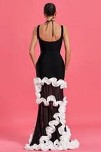 Liora Halter Ruffle Maxi Dress
