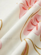White Romantic Print Sleeveless Mini Dress