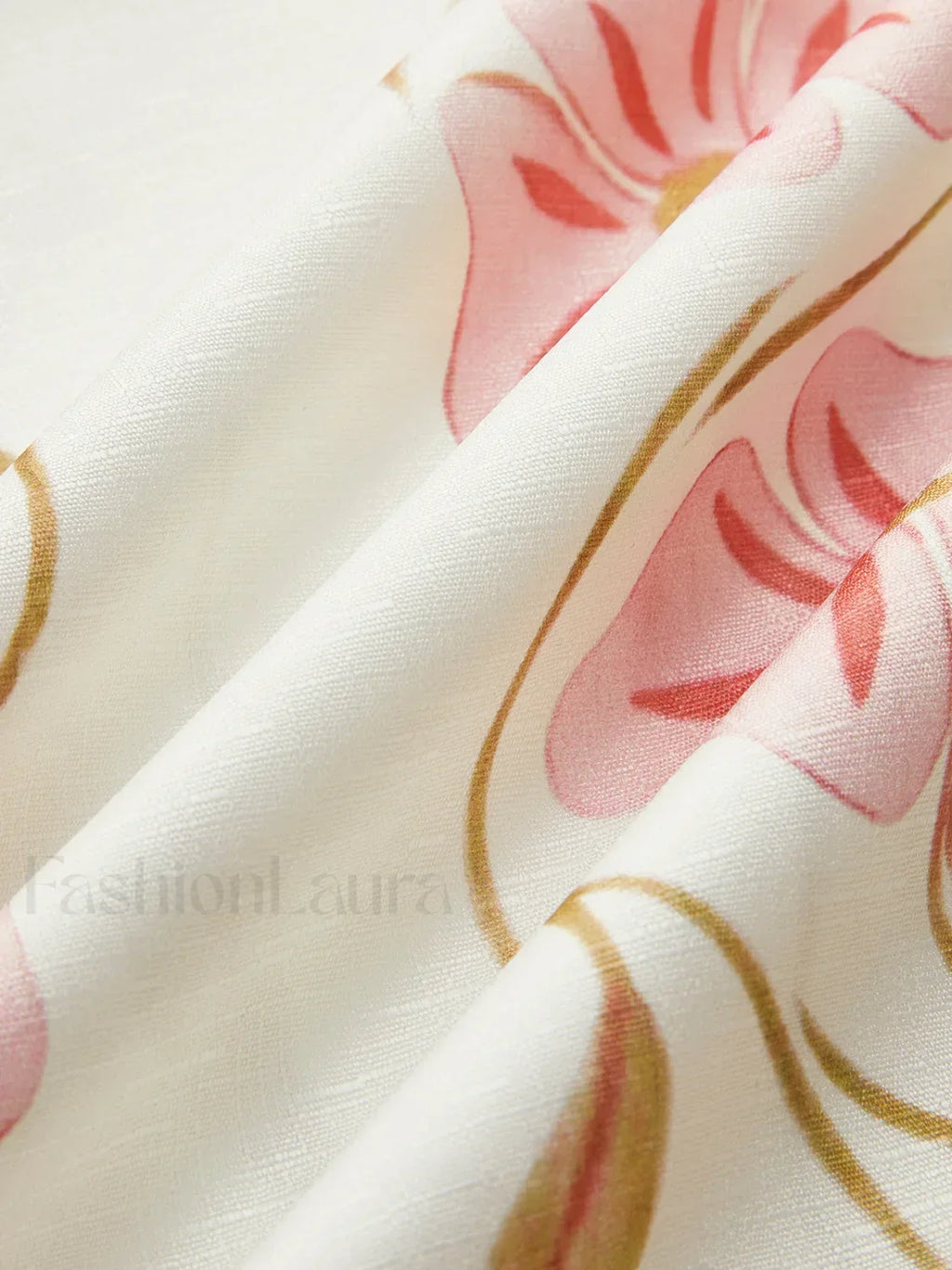 White Romantic Print Sleeveless Mini Dress