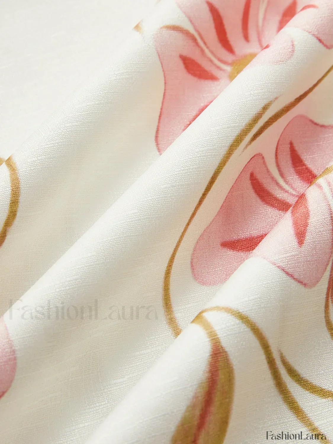 White Romantic Print Sleeveless Mini Dress