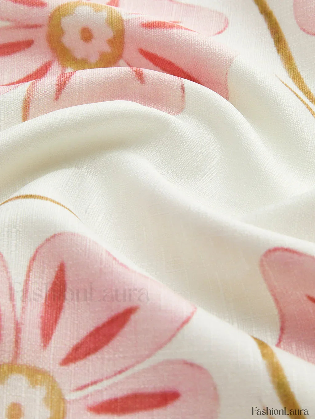 White Romantic Print Sleeveless Mini Dress