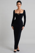 Elily Black Bandage Maxi Dress