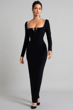 Elily Black Bandage Maxi Dress