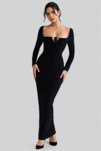Elily Black Bandage Maxi Dress