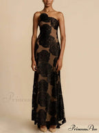 Rose 3D Floral Maxi Dress