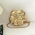 Rose Gold Floral Acrylic Clutch Bag