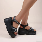 Rose Wedge Medieval Platform Sandal