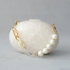 Round Acrylic Party Clutch Wristlet