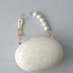 Round Acrylic Party Clutch Wristlet