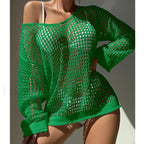 Round Neck Loose Swimsuit Cover Up
