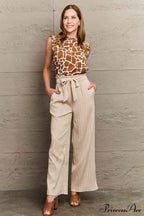 Round with Giraffe Top Tank Neck Print