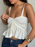 Ruched Babydoll Sweetheart Crop Top