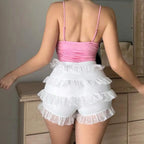 Ruffle Frilly Lace High-Waist Short