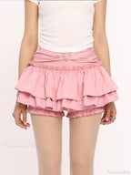 Ruffle Slim Cake Layer Skirt