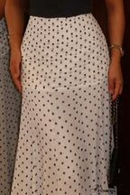 Ruffled Polka Dot Mermaid Skirt