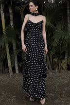 Ruffled Spaghetti Strap Maxi Dress