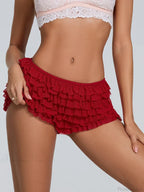 Ruffled Tiered Back Bow Short