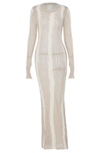 Ruth Splicing Textured Knit Maxi Dress