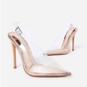 Terry Rose Gold Slingback Heels