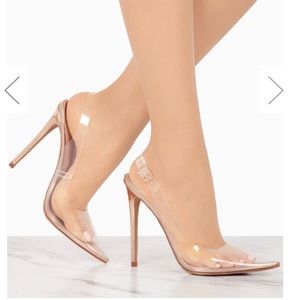 Terry Rose Gold Slingback Heels
