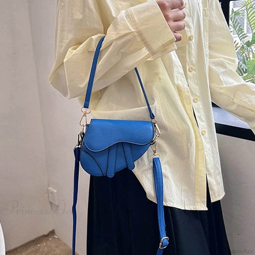 Saddle Messenger Leather Crossbody Shoulder Handbag