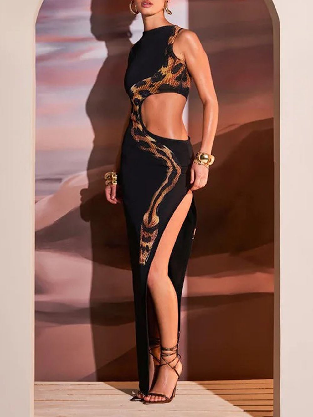Samantha Split Sleeveless Maxi Dress