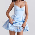 Satin Sling Party Mini Dress