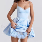 Satin Sling Mini Dress