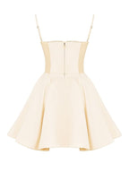 Vintage Cream Tulle Mini Dress