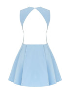 Tuscan Blue Twill Mini Dress